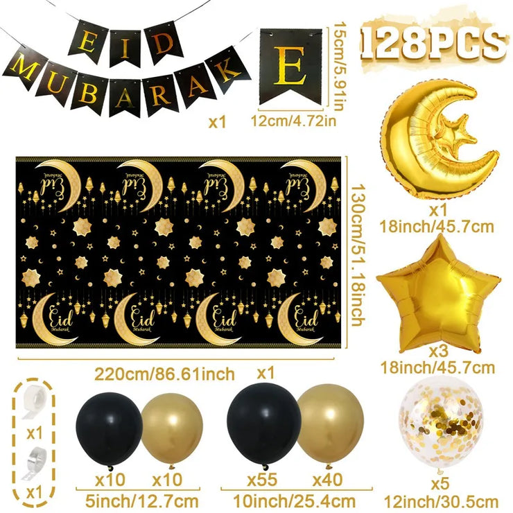 Eid Mubarak Kit Black Decoration